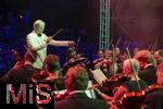 27.07.2024, Konzert in Mindelheim im Unterallgu: ?Mondlicht-Open-Air? mit dem Orchester Frisch Gestrichen unter der Leitung von Nils Schad, an der Schwabenwiese Mindelheim.  Orchesterleitung Nils Schad 
