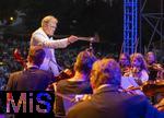 27.07.2024, Konzert in Mindelheim im Unterallgu: ?Mondlicht-Open-Air? mit dem Orchester Frisch Gestrichen unter der Leitung von Nils Schad, an der Schwabenwiese Mindelheim.  Orchesterleitung Nils Schad  