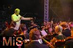27.07.2024, Konzert in Mindelheim im Unterallgu: ?Mondlicht-Open-Air? mit dem Orchester Frisch Gestrichen unter der Leitung von Nils Schad, an der Schwabenwiese Mindelheim.  Orchesterleitung Nils Schad 