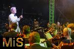 27.07.2024, Konzert in Mindelheim im Unterallgu: ?Mondlicht-Open-Air? mit dem Orchester Frisch Gestrichen unter der Leitung von Nils Schad, an der Schwabenwiese Mindelheim.  Orchesterleitung Nils Schad 