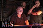 27.07.2024, Konzert in Mindelheim im Unterallgu: ?Mondlicht-Open-Air? mit dem Orchester Frisch Gestrichen unter der Leitung von Nils Schad, an der Schwabenwiese Mindelheim. Tontechniker Daniel Zweig aus Bad Wrishofen 
