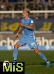 02.08.2024, Fussball 3. Liga 2024/2025, 1.Spieltag, TSV 1860 Mnchen - 1.FC Saarbrcken, im Stdtischen Stadion an der Grnwalderstrasse, Mnchen. Raphael Schifferl (1860 Mnchen) am Ball 


