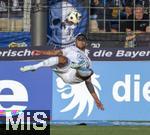 02.08.2024, Fussball 3. Liga 2024/2025, 1.Spieltag, TSV 1860 Mnchen - 1.FC Saarbrcken, im Stdtischen Stadion an der Grnwalderstrasse, Mnchen. Elijah Krahn (1.FC Saarbrcken) Fallrckzieher 


