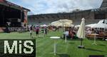 03.08.2024, Vor den Olympischen Sommerspielen 2024 in Paris (Frankreich), Das Deutsche Haus im Rugbystadion Jean Bouin. Zu den Olympischen Spielen ist das Stadion das DEUTSCHE HAUS fr die deutsche Olympische Familie. Eine groe Bhne im Innenraum ist Mittelpunkt fr die Prsentation der Sportler nach den Wettkmpfen. Verpflegungs-Stnde stehen fr das ffentliche Publikum bereit