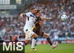 09.08.2024, Fussball Saison 2024/2025, Testspiel, FC St. Pauli - Atlanta Bergamo, im Millerntor Stadion Hamburg.  (L-R) Davide Zappacosta (Atalanta Bergamo) gegen Philipp Treu (FC St. Pauli)


