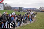 14.03.2025,  Bad Grnenbach im Allgu, eine Demonstration, veranstaltet von SOKO-Tierschutz gegen Tierqulerei auf einem Vieh-Grobetrieb in Bad Grnenbach, der durch SOKO-Tierschutz-Recherche wegen Tierqulerei von Milchvieh aktuell schwer belastet wurde.
