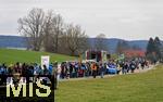 14.03.2025,  Bad Grnenbach im Allgu, eine Demonstration, veranstaltet von SOKO-Tierschutz gegen Tierqulerei auf einem Vieh-Grobetrieb in Bad Grnenbach, der durch SOKO-Tierschutz-Recherche wegen Tierqulerei von Milchvieh aktuell schwer belastet wurde.