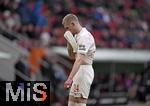 15.03.2025, Fussball 1. Bundesliga 2024/2025, 26. Spieltag, FC Augsburg - VfL Wolfsburg, in der WWK-Arena Augsburg, Fredrik Jensen (FC Augsburg) nachdenklich 
 

