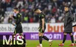 15.03.2025, Fussball 1. Bundesliga 2024/2025, 26. Spieltag, FC Augsburg - VfL Wolfsburg, in der WWK-Arena Augsburg, mitte: Konstantinos Koulierakis (Wolfsburg) frustriert.