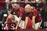 17.03.2025, Fussball, das FC Bayern Mnchen Legenden-Turnier FRANZ BECKENBAUER CUP, im SAP-Garden Mnchen. v.li:  Franck Ribery (Bayern Mnchen), Arjen Robben (Bayern Mnchen)