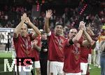17.03.2025, Fussball, das FC Bayern Mnchen Legenden-Turnier FRANZ BECKENBAUER CUP, im SAP-Garden Mnchen. Nach der Siegerehrung des Turniersiegers FC Bayern Mnchen Legenden. v.li: Arjen Robben, Giovanne Elber, Franck Ribery 