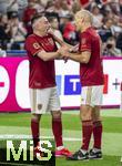 17.03.2025, Fussball, das FC Bayern Mnchen Legenden-Turnier FRANZ BECKENBAUER CUP, im SAP-Garden Mnchen. Arjen Robben (re, Bayern Mnchen) und Franck Ribery (li)