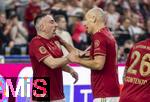 17.03.2025, Fussball, das FC Bayern Mnchen Legenden-Turnier FRANZ BECKENBAUER CUP, im SAP-Garden Mnchen. Arjen Robben (re, Bayern Mnchen) und Franck Ribery (li) 