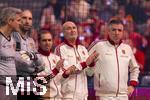 17.03.2025, Fussball, das FC Bayern Mnchen Legenden-Turnier FRANZ BECKENBAUER CUP, im SAP-Garden Mnchen. v.li: Hans Jrg Butt, Tom Starke, Philipp Lahm, Raimond Aumann, Roy Makaay (alle Bayern Mnchen).