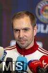 17.03.2025, Fussball, das FC Bayern Mnchen Legenden-Turnier FRANZ BECKENBAUER CUP, im SAP-Garden Mnchen. Philipp Lahm (Bayern Mnchen) gibt Interviews.