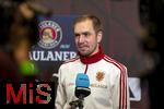 17.03.2025, Fussball, das FC Bayern Mnchen Legenden-Turnier FRANZ BECKENBAUER CUP, im SAP-Garden Mnchen. Philipp Lahm (Bayern Mnchen) gibt Interviews.