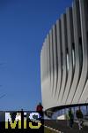 17.03.2025, Fussball, das FC Bayern Mnchen Legenden-Turnier FRANZ BECKENBAUER CUP, im SAP-Garden Mnchen. Aussenansicht, Fassade der neuen Multifunktionshalle im Olympiapark am ehemaligen Standort der Radhalle.