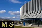 17.03.2025, Fussball, das FC Bayern Mnchen Legenden-Turnier FRANZ BECKENBAUER CUP, im SAP-Garden Mnchen. Aussenansicht, Fassade der neuen Multifunktionshalle im Olympiapark am ehemaligen Standort der Radhalle.