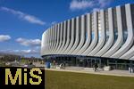 17.03.2025, Fussball, das FC Bayern Mnchen Legenden-Turnier FRANZ BECKENBAUER CUP, im SAP-Garden Mnchen. Aussenansicht, Fassade der neuen Multifunktionshalle im Olympiapark am ehemaligen Standort der Radhalle.