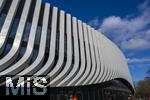 17.03.2025, Fussball, das FC Bayern Mnchen Legenden-Turnier FRANZ BECKENBAUER CUP, im SAP-Garden Mnchen. Aussenansicht, Fassade der neuen Multifunktionshalle im Olympiapark am ehemaligen Standort der Radhalle.