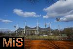 17.03.2025, Olympiastadion Mnchen, mit dem Olympiaturm.