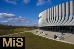 17.03.2025, Fussball, das FC Bayern Mnchen Legenden-Turnier FRANZ BECKENBAUER CUP, im SAP-Garden Mnchen. Aussenansicht, Fassade der neuen Multifunktionshalle im Olympiapark am ehemaligen Standort der Radhalle. Westeingang.