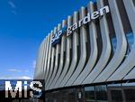 17.03.2025, Fussball, das FC Bayern Mnchen Legenden-Turnier FRANZ BECKENBAUER CUP, im SAP-Garden Mnchen. Aussenansicht, Fassade der neuen Multifunktionshalle im Olympiapark am ehemaligen Standort der Radhalle.