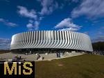 17.03.2025, Fussball, das FC Bayern Mnchen Legenden-Turnier FRANZ BECKENBAUER CUP, im SAP-Garden Mnchen. Aussenansicht, Fassade der neuen Multifunktionshalle im Olympiapark am ehemaligen Standort der Radhalle. Westansicht.