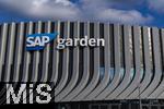 17.03.2025, Fussball, das FC Bayern Mnchen Legenden-Turnier FRANZ BECKENBAUER CUP, im SAP-Garden Mnchen. Aussenansicht, Fassade der neuen Multifunktionshalle im Olympiapark am ehemaligen Standort der Radhalle. 