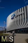 17.03.2025, Fussball, das FC Bayern Mnchen Legenden-Turnier FRANZ BECKENBAUER CUP, im SAP-Garden Mnchen. Aussenansicht, Fassade der neuen Multifunktionshalle im Olympiapark am ehemaligen Standort der Radhalle. 