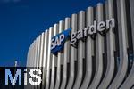17.03.2025, Fussball, das FC Bayern Mnchen Legenden-Turnier FRANZ BECKENBAUER CUP, im SAP-Garden Mnchen. Aussenansicht, Fassade der neuen Multifunktionshalle im Olympiapark am ehemaligen Standort der Radhalle. 