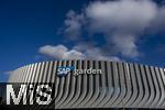 17.03.2025, Fussball, das FC Bayern Mnchen Legenden-Turnier FRANZ BECKENBAUER CUP, im SAP-Garden Mnchen. Aussenansicht, Fassade der neuen Multifunktionshalle im Olympiapark am ehemaligen Standort der Radhalle. 
