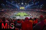 17.03.2025, Fussball, das FC Bayern Mnchen Legenden-Turnier FRANZ BECKENBAUER CUP, im SAP-Garden Mnchen. Stadionbersicht von oben, 