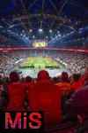 17.03.2025, Fussball, das FC Bayern Mnchen Legenden-Turnier FRANZ BECKENBAUER CUP, im SAP-Garden Mnchen. Stadionbersicht von oben, 
