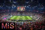 17.03.2025, Fussball, das FC Bayern Mnchen Legenden-Turnier FRANZ BECKENBAUER CUP, im SAP-Garden Mnchen. Stadionbersicht von oben, 
