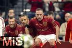 17.03.2025, Fussball, das FC Bayern Mnchen Legenden-Turnier FRANZ BECKENBAUER CUP, im SAP-Garden Mnchen. v.li: Lothar Matthus, Rafinha, Franck Ribery, 
