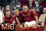 17.03.2025, Fussball, das FC Bayern Mnchen Legenden-Turnier FRANZ BECKENBAUER CUP, im SAP-Garden Mnchen. v.li: Lothar Matthus, Rafinha, Franck Ribery, 
