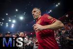 17.03.2025, Fussball, das FC Bayern Mnchen Legenden-Turnier FRANZ BECKENBAUER CUP, im SAP-Garden Mnchen. Franck Ribery (Bayern Mnchen) kommt in die Arena.