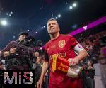 17.03.2025, Fussball, das FC Bayern Mnchen Legenden-Turnier FRANZ BECKENBAUER CUP, im SAP-Garden Mnchen. Lothar Matthus (Bayern Mnchen) kommt in die Arena.