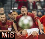 17.03.2025, Fussball, das FC Bayern Mnchen Legenden-Turnier FRANZ BECKENBAUER CUP, im SAP-Garden Mnchen. v.li: Lothar Matthus, Rafinha, Franck Ribery, 