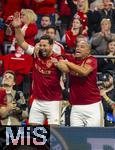 17.03.2025, Fussball, das FC Bayern Mnchen Legenden-Turnier FRANZ BECKENBAUER CUP, im SAP-Garden Mnchen. v.li:, Claudio Pizarro, Paulo Sergio, (alle Bayern Mnchen)