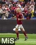 17.03.2025, Fussball, das FC Bayern Mnchen Legenden-Turnier FRANZ BECKENBAUER CUP, im SAP-Garden Mnchen. Arjen Robben (Bayern Mnchen) jubelt 