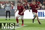 17.03.2025, Fussball, das FC Bayern Mnchen Legenden-Turnier FRANZ BECKENBAUER CUP, im SAP-Garden Mnchen. Franck Ribery (Bayern Mnchen) und Holger Badstuber (re)