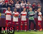 17.03.2025, Fussball, das FC Bayern Mnchen Legenden-Turnier FRANZ BECKENBAUER CUP, im SAP-Garden Mnchen. v.li: Fernando Meira, Cacau, -, Timo Hildebrand,  