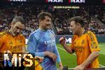 17.03.2025, Fussball, das FC Bayern Mnchen Legenden-Turnier FRANZ BECKENBAUER CUP, im SAP-Garden Mnchen. v.li: Fernando Sanz, Torwart Iker Casillas, Ivan Perez (alle Real Madrid). 
