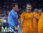 17.03.2025, Fussball, das FC Bayern Mnchen Legenden-Turnier FRANZ BECKENBAUER CUP, im SAP-Garden Mnchen. v.li: Torwart Iker Casillas, Fernando Sanz, (alle Real Madrid). 