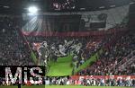 04.04.2025, Fussball 1. Bundesliga 2024/2025, 28. Spieltag, FC Augsburg - FC Bayern Mnchen, in der WWK-Arena Augsburg, groe Choreo im Gstefanblock von FC Bayern Mnchen
 

