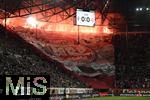 04.04.2025, Fussball 1. Bundesliga 2024/2025, 28. Spieltag, FC Augsburg - FC Bayern Mnchen, in der WWK-Arena Augsburg, Pyro und Choreo im Gstefanblock von FC Bayern Mnchen
 

