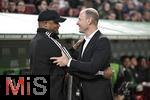 04.04.2025, Fussball 1. Bundesliga 2024/2025, 28. Spieltag, FC Augsburg - FC Bayern Mnchen, in der WWK-Arena Augsburg, (L-R) Trainer Vincent Kompany (Bayern Mnchen) und Trainer Jess Thorup (FC Augsburg)
 

