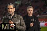 04.04.2025, Fussball 1. Bundesliga 2024/2025, 28. Spieltag, FC Augsburg - FC Bayern Mnchen, in der WWK-Arena Augsburg,  Tobias Schweinsteiger (re) als Kommentator fr TV-Sender DAZN
